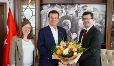 İMAMOĞLU’NDAN ÇEKMEKÖY BELEDİYE BAŞKANI ÇERKEZ’E TEBRİK ZİYARETİ