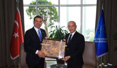 İMAMOĞLU’NDAN KÜÇÜKÇEKMECE BELEDİYE BAŞKANI ÇEBİ’YE TEBRİK ZİYARETİ