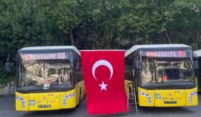 İETT’NİN 2 PERONUNA ÇEYREK FİNAL İÇİN DEV EKRAN